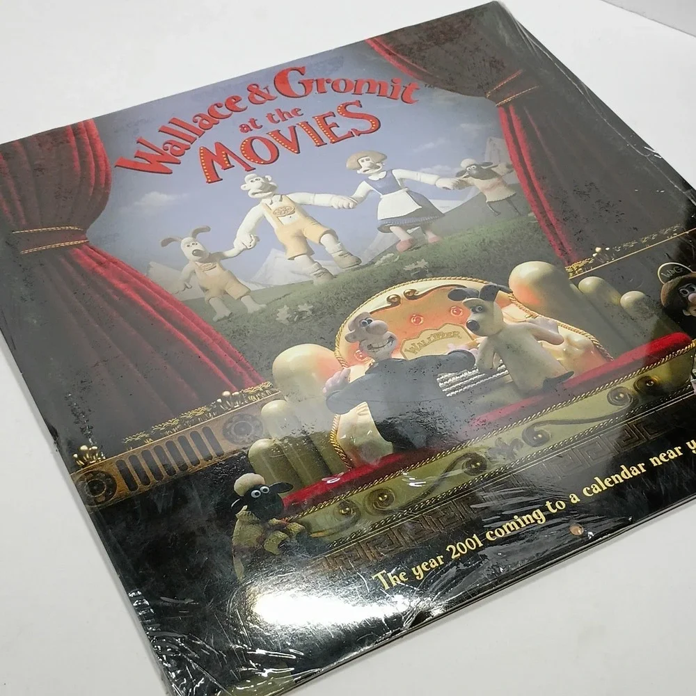 Wallace & Gromit At The Movies 2001 Calendar New Sealed Vintage Animation